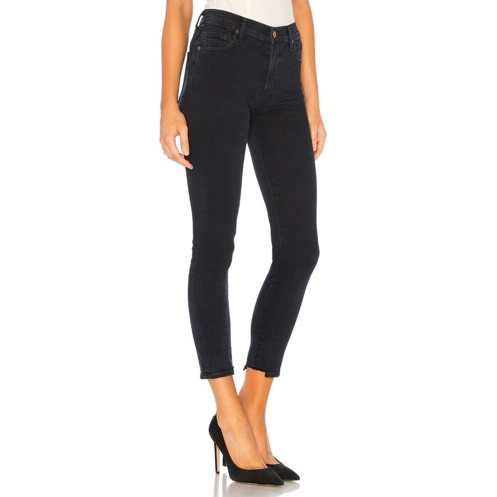 NWT Citizens of Humanity Rocket Crop in Blue Print Skinny Sculpt Jeans 30